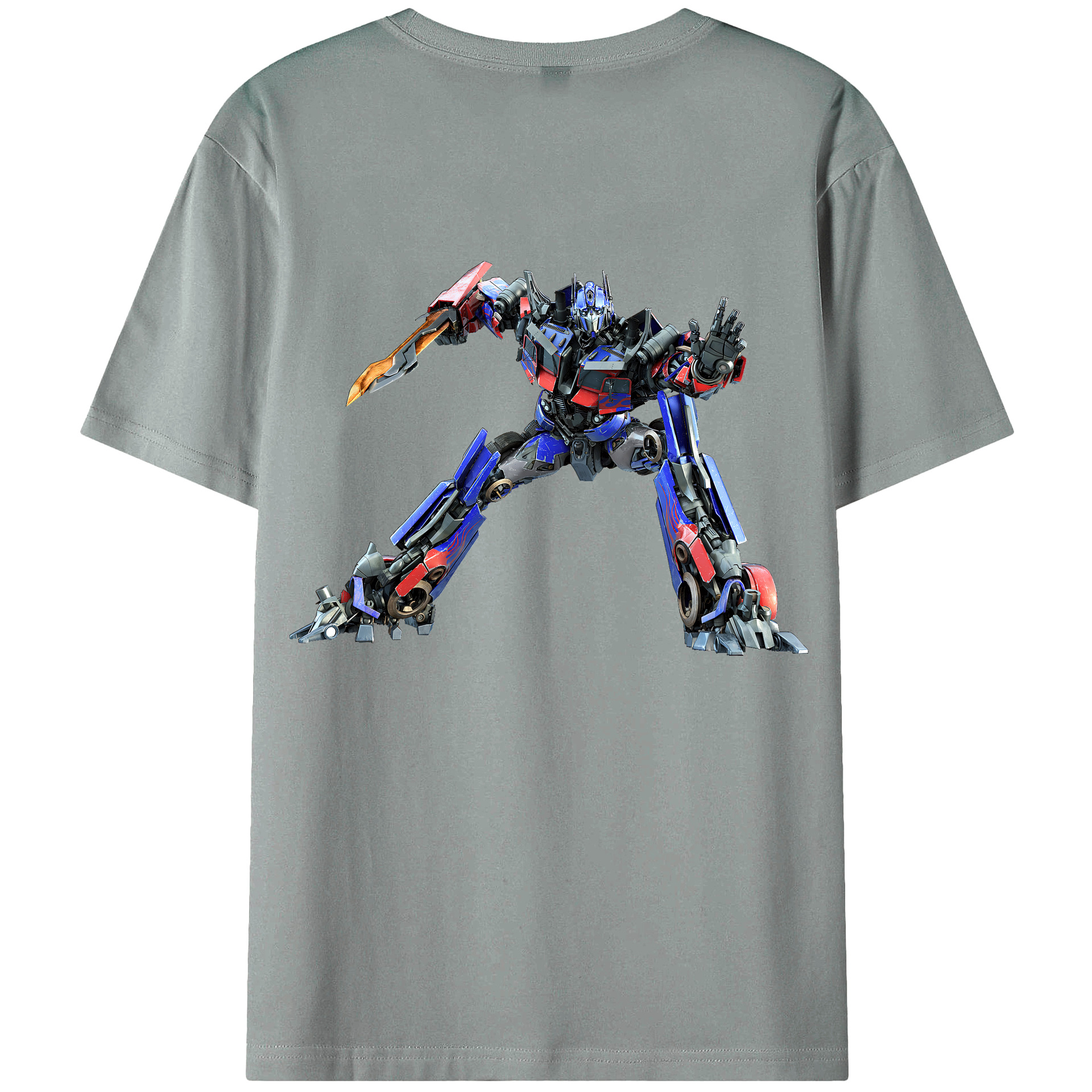 （画像用） Transformers トランスフォーマー 綿100％ メンズ半袖Tシャツ（バックプリント） 通気性